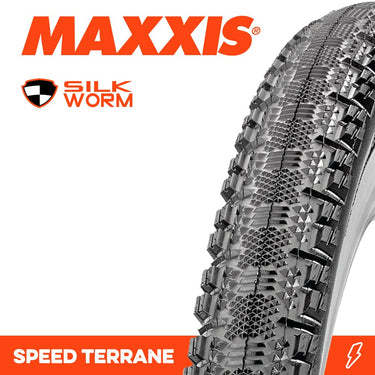 Maxxis Tyre Speed Terrane 28 X 33C Silkworm Tub 120X2TPI